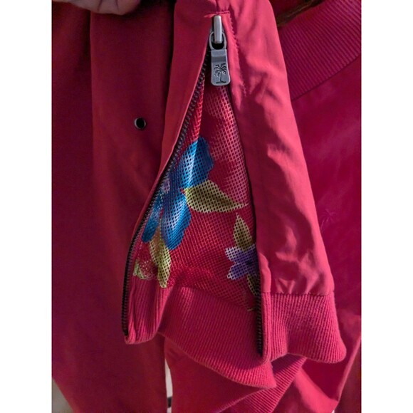 Tommy Bahama Women's V-Neck Windbreaker  Reversible Pink  Top M - Picture 8 of 8